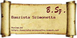 Baszista Szimonetta névjegykártya